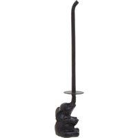 Orsina Elegant Black Elephant Toilet Roll Holder, Classic Toilet Roll Holder For Washroom, Durable Roll Holder