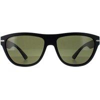 Serengeti Men's Cat Eye Matte Black Mineral Polarized 555nm Green Pancho