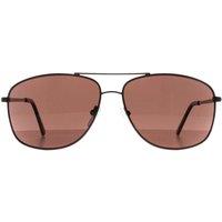 CALVIN KLEIN Men's Rectangle Brown Brown CK19137S