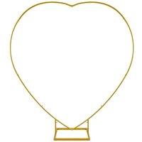 Neel Blue Heart Balloon Arch Stand Party Decoration Balloon Arch Metal Frame - 6.5ft in Gold