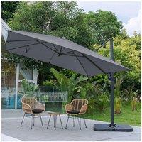 Large Square Canopy Rotating Outdoor Cantilever Parasol with Square Base