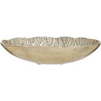 Orsina Elegant Silver Finish Lotus Leaf Bowl With Sculptural Design, Stylish Decorative Bowl For Displaying in Gold