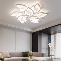 9-Head LED Ceiling Light Dimmable Flower Shape Flush Mount Ceiling Lamp