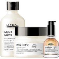 L'Oreal Professionnel Serie Expert Metal Detox Shampoo 300ml, Metal Detox Mask 250ml & Metal Detox Anti-Deposit Protector Concentrated Oil 50ml Pack