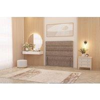 Somnior Chambery 54 Floor Standing Divan Headboard Upholstered Tweed Fabric in Brown | Size: Small Single