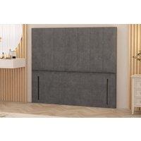 Somnior Austin Plush Velvet 54 Floor Standing Upholstered Divan Headboard in Silver | Size: Single