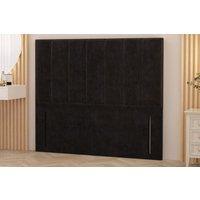Somnior Austin Plush Velvet 54 Floor Standing Upholstered Divan Headboard in Black | Size: Super King