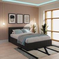 GFW Side Lift Ottoman Storage Bed in Black | Size: Small Double