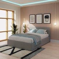 GFW Side Lift Ottoman Storage Bed in Grey | Size: Small Double