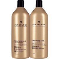 Pureology Nanoworks Gold Shampoo & Conditioner 1000ml Supersize Duo Pack in Clear