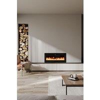 Living and Home 42 Inch Electrical Fireplace with Remote, Ultra Quiet12 Flame Colours in Black