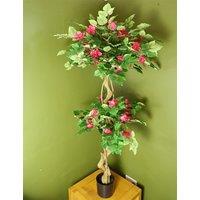 Leaf 150cm Pink Japanese Artificial Silk Bougainvillea Tree in Dark Pink