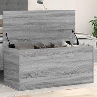 Berkfield Home Storage Box Grey Sonoma 100x42x46 cm Engineered Wood | Size: 100 x 42 x 46 cm