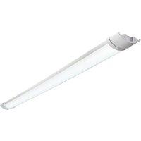 Netlighting Reeve 2 LED Outdoor Flush Batten Opal & Gloss White Pc 6500K IP65