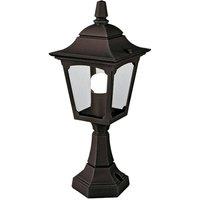 Netlighting Chapel Mini 1 Light Outdoor Pedestal Lantern Black IP44 E27