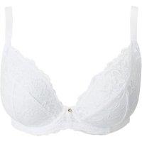 Ann Summers Women's Bridal Sexy Lace Fuller Bust Non Padded Plunge Bra in White | Size: 40H