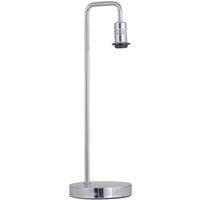 First Choice Lighting Chrome Arched Table Lamp Base Only in Silver