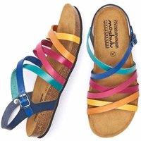 Moshulu Women's 'Ginger Ale' Strappy Cork Footbed Sandals | Size: 6.5