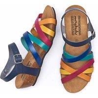 Moshulu Women's 'Zilla' Wedge Cork Footbed Sandals | Size: 5