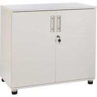 Moderna Storage Cabinet, 1 Shelf, Lockable 2 Door, Office Cupboard in White