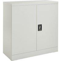 Moderna Grey Steel Filing Cabinet, Lockable 2 Door, 1 Shelf, for Utility Room