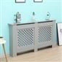 Home Source Large Radiator Cover MDF Wooden Home Decorative Modern Design in Grey