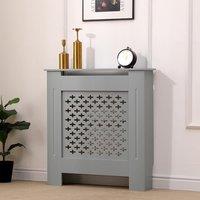 Home Source Small Radiator Cover MDF Wooden Home Decorative Modern Design in Grey