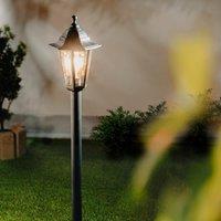 CGC Lighting 'Yasmin' Black Outdoor Traditional Lantern Style Tall Post Light