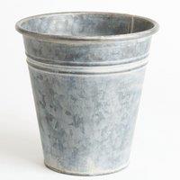 mysmartbuy Florist's Bucket - Galvanised Steel Flower Vase in Silver | Size: Small