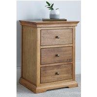 Time4sleep Toulon Oak 3 Drawer Bedside in Light Oak