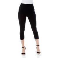 Roman Women's Petite Cropped Stretch Trouser in Black | Size: 18