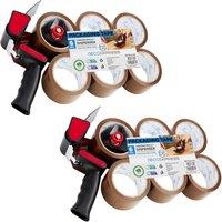 Deco Express Premium Dispenser With 6 Brown Tapes 2 Pack