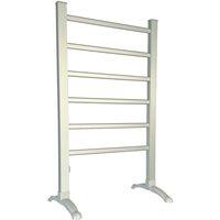 Oypla Portable Aluminium Electric Towel Rail Warmer with 6 Heated Bars in Silver
