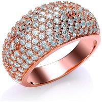 Rose Silver CZ Pave Bombay Eternity Ring - GVR653R
