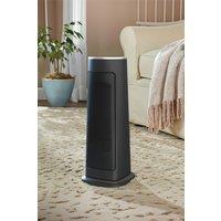 Electric PTC Ceramic Heater Fan with Remote and Tip-over Protection Black