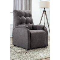 More4Homes Charlbury Fabric Pushback Recliner Armchair Sofa Fireside Chair in Charcoal