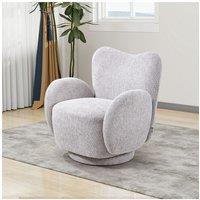 Chenille Upholstered Swivel Chair Armchair