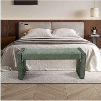 Green Minimalist Modern Ottoman Bench