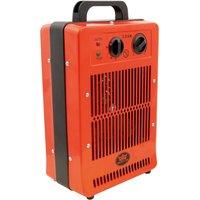 mysmartbuy 2.8kW Electric Industrial Fan Space Heater with 3 Settings, Carry Handle, Thermostat & Tip Over Safety Cut Out - H39 x W23 x D14cm in Red