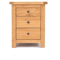 Cabinet Bits Lugo 3 Drawer Bedside Table in Light Brown