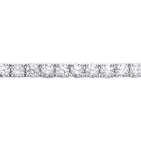 Jewelco London Women's 925 Silver CZ 4 Claw Eternity Line Tennis Bracelet 3mm 5.5 inch - GVB094 in White