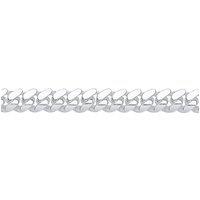 Jewelco London Women's Silver Miami Cuban Court Curb Link Chain Bracelet 7mm 8.5" - GVCH56 in White