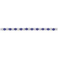 Jewelco London Women's Silver Blue CZ Alternating Eternity Tennis Bracelet 4mm 7 inch - GVB094SAP in White