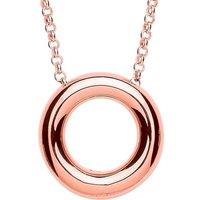 Rose Silver Glazed Donut Ring Charm Necklace 16 inch - GVK284