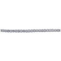 Jewelco London Women's Silver CZ Eternity Rubover Tennis Bracelet 4mm 7 inch - GVB098 in White