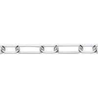 Jewelco London Women's Sterling Silver Oval Pill Paper Clip Chain Bracelet 5mm 7.5 inch - GVB533 in White
