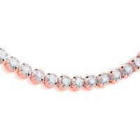 Jewelco London Women's Rose Silver CZ 4 Claw Classic Line Tennis Bracelet 4mm - GVB414R in Rose Gold