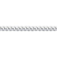 Jewelco London Women's Silver Miami Cuban Court Curb Link Chain Bracelet 5mm 8.5" - GVCH55 in White