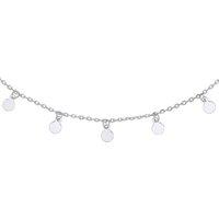 Jewelco London Women's Sterling Silver Floating Round Discs Charm Necklace 15 + 2 inch