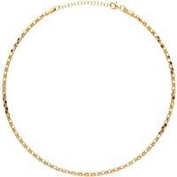 Jewelco London Women's Gilded Silver Piana Bead Choker Collarette Necklace 3mm 14-16" - GVCL003G in Gold